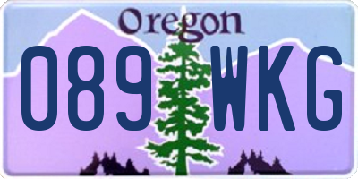 OR license plate 089WKG