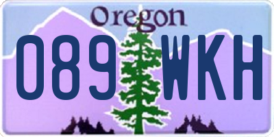 OR license plate 089WKH