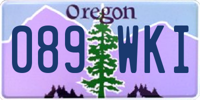 OR license plate 089WKI
