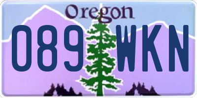 OR license plate 089WKN