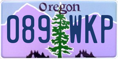 OR license plate 089WKP