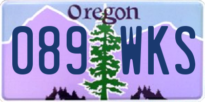 OR license plate 089WKS