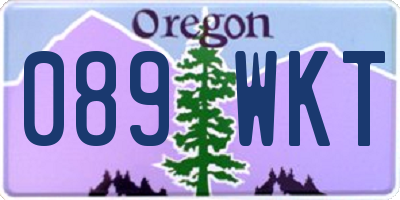OR license plate 089WKT