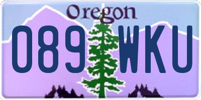 OR license plate 089WKU