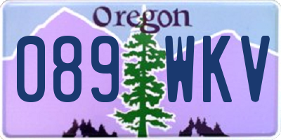 OR license plate 089WKV