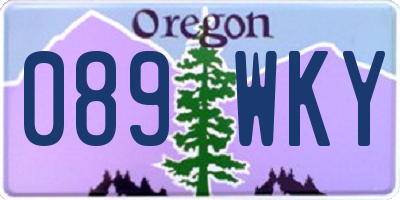 OR license plate 089WKY