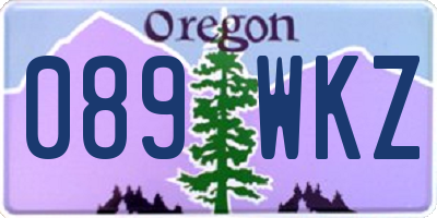 OR license plate 089WKZ