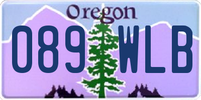 OR license plate 089WLB