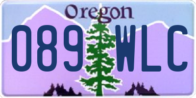 OR license plate 089WLC