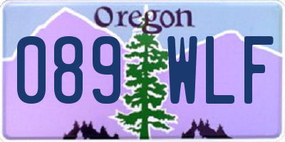 OR license plate 089WLF