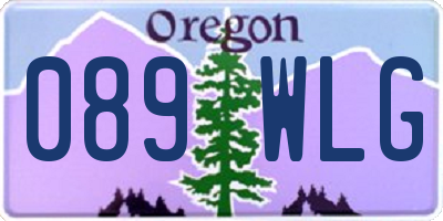 OR license plate 089WLG
