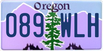 OR license plate 089WLH