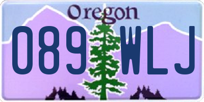OR license plate 089WLJ