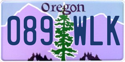 OR license plate 089WLK