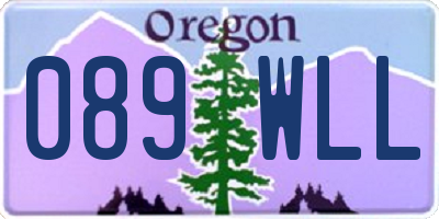 OR license plate 089WLL