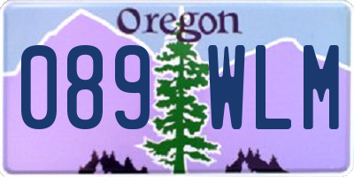 OR license plate 089WLM