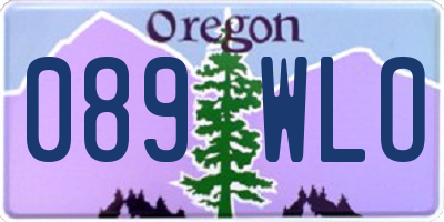 OR license plate 089WLO