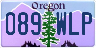 OR license plate 089WLP
