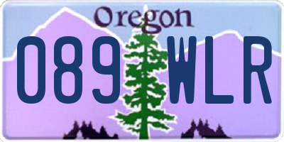 OR license plate 089WLR