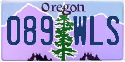 OR license plate 089WLS