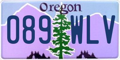 OR license plate 089WLV