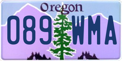 OR license plate 089WMA
