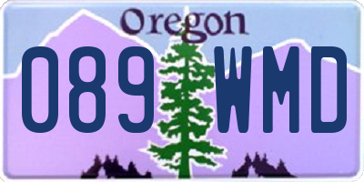 OR license plate 089WMD