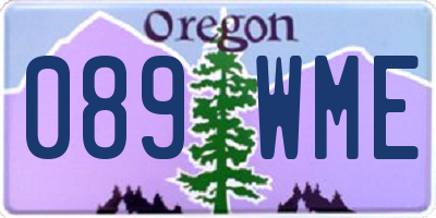 OR license plate 089WME
