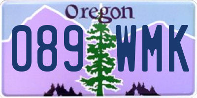 OR license plate 089WMK