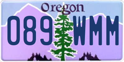 OR license plate 089WMM