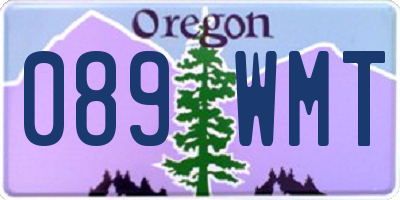 OR license plate 089WMT