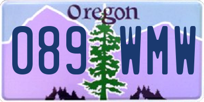 OR license plate 089WMW