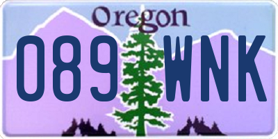 OR license plate 089WNK