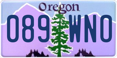 OR license plate 089WNO
