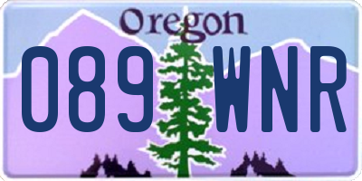 OR license plate 089WNR