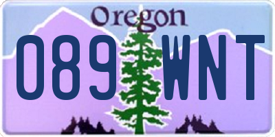 OR license plate 089WNT