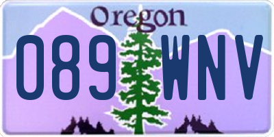 OR license plate 089WNV