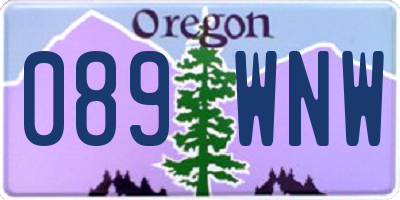 OR license plate 089WNW