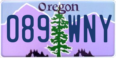 OR license plate 089WNY