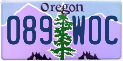 OR license plate 089WOC