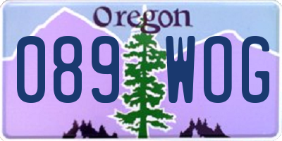 OR license plate 089WOG
