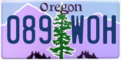 OR license plate 089WOH
