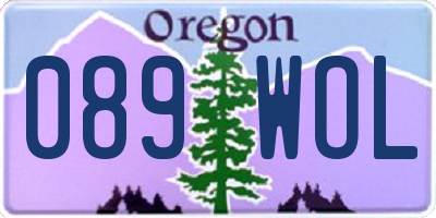 OR license plate 089WOL