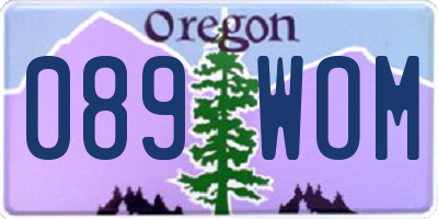 OR license plate 089WOM