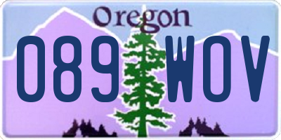 OR license plate 089WOV