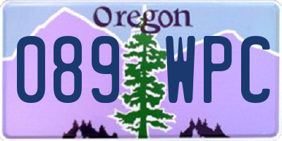 OR license plate 089WPC