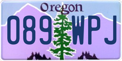 OR license plate 089WPJ