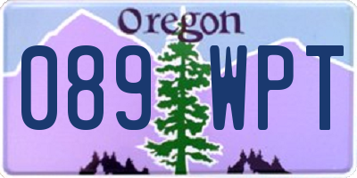OR license plate 089WPT