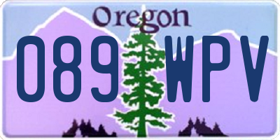 OR license plate 089WPV