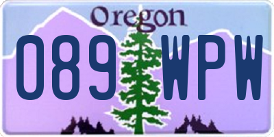 OR license plate 089WPW